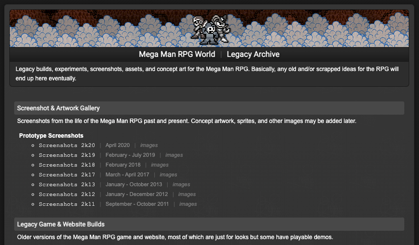 MMRPG Legacy Site